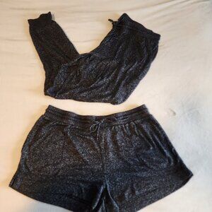 ☁️ Stars Above Perfectly Cozy Bundle | Size L | Joggers & Shorts Black